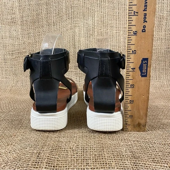 Mia Sandals Ankle Strap Platform Buckle Animal Print Size 6 - Picture 8 of 10